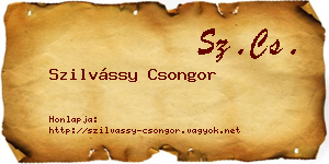 Szilvássy Csongor névjegykártya