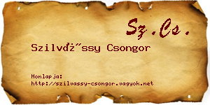 Szilvássy Csongor névjegykártya